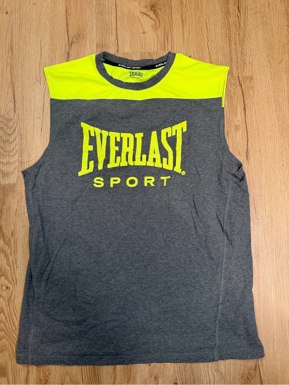 Everlast Gray & Neon Yellow Sleeveless Training Tank